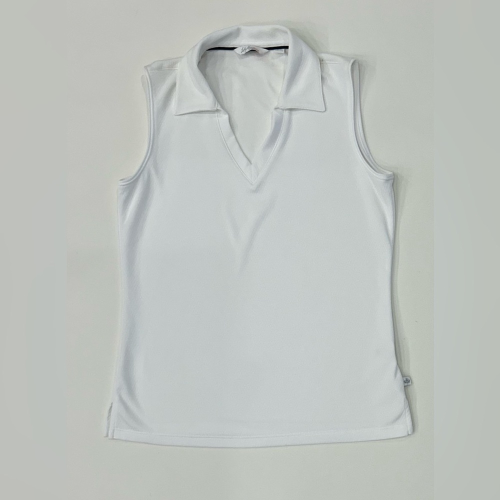 Lady Hagen White V-Neck Tank Top